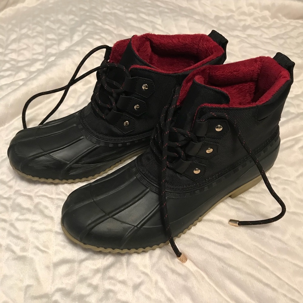 Tommy Hilfiger black romolan duck boots